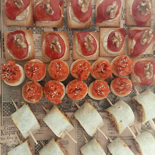 Canapés para catering