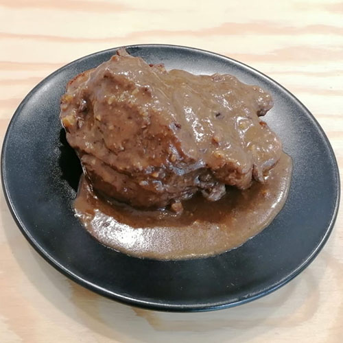 Plato preparado de carrillera de cerdo